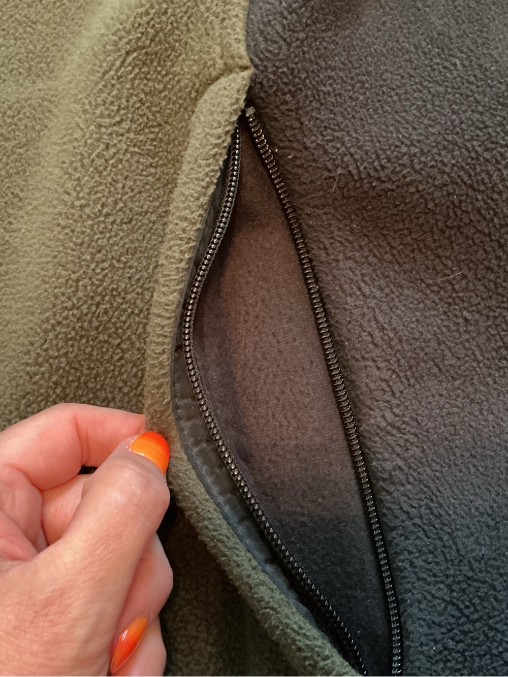 The North Face Olive Green & Black Fleece Jacket - Picture 5 of 7
